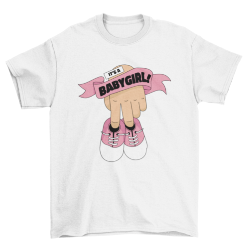 Baby girl shoes t-shirt design