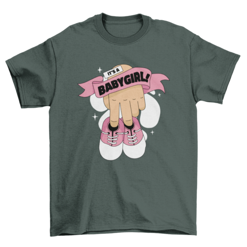 Baby girl shoes t-shirt design