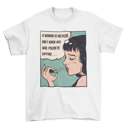Pop art nail polish t-shirt