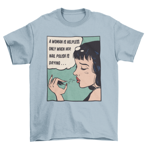 Pop art nail polish t-shirt