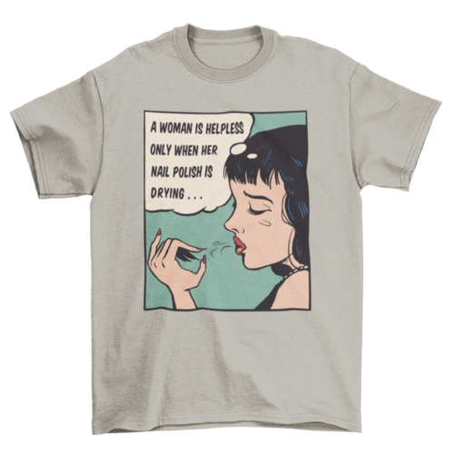 Pop art nail polish t-shirt