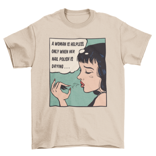 Pop art nail polish t-shirt