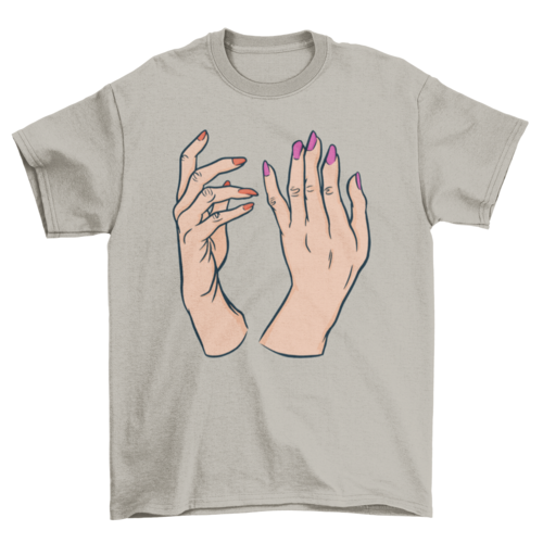 Nail polish hands t-shirt