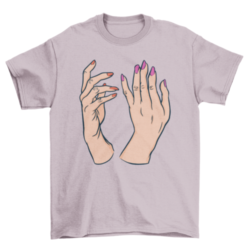 Nail polish hands t-shirt