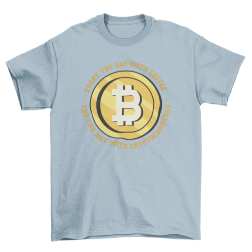 Coffee and cryptocurrency t-shirt
