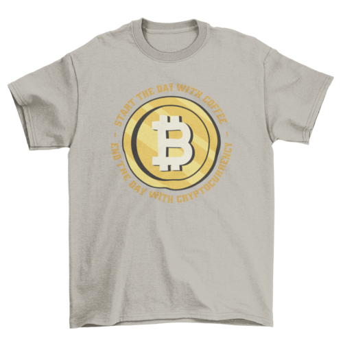 Coffee and cryptocurrency t-shirt