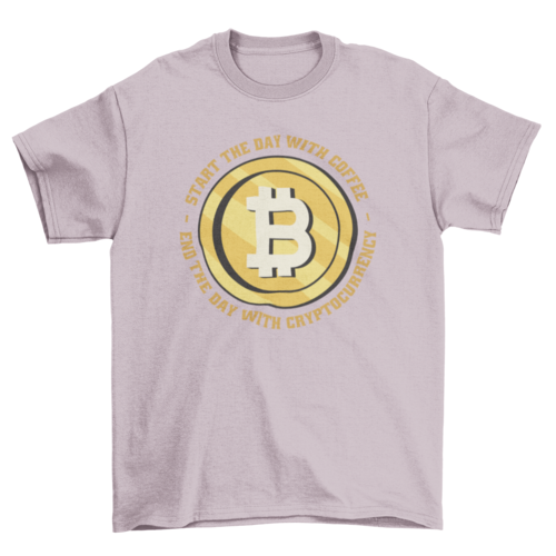 Coffee and cryptocurrency t-shirt