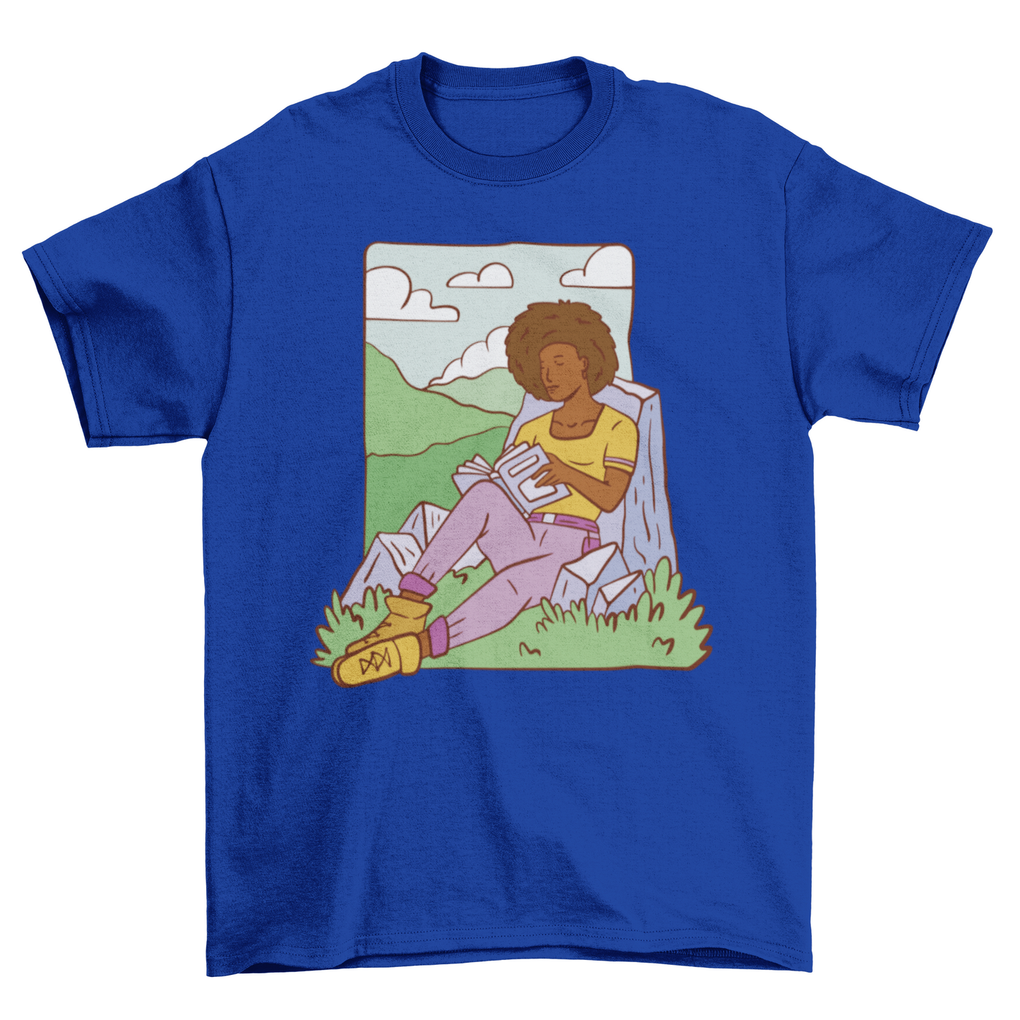 Girl reading a book t-shirt