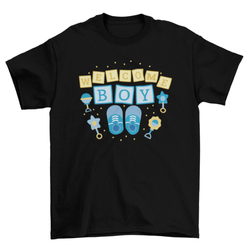 Baby boy toys and shoes t-shirt design