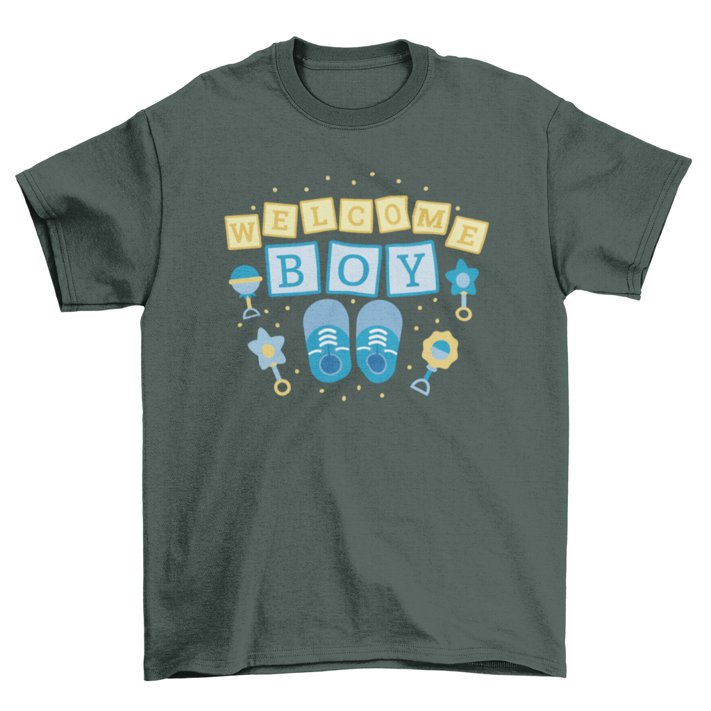 Baby boy toys and shoes t-shirt design