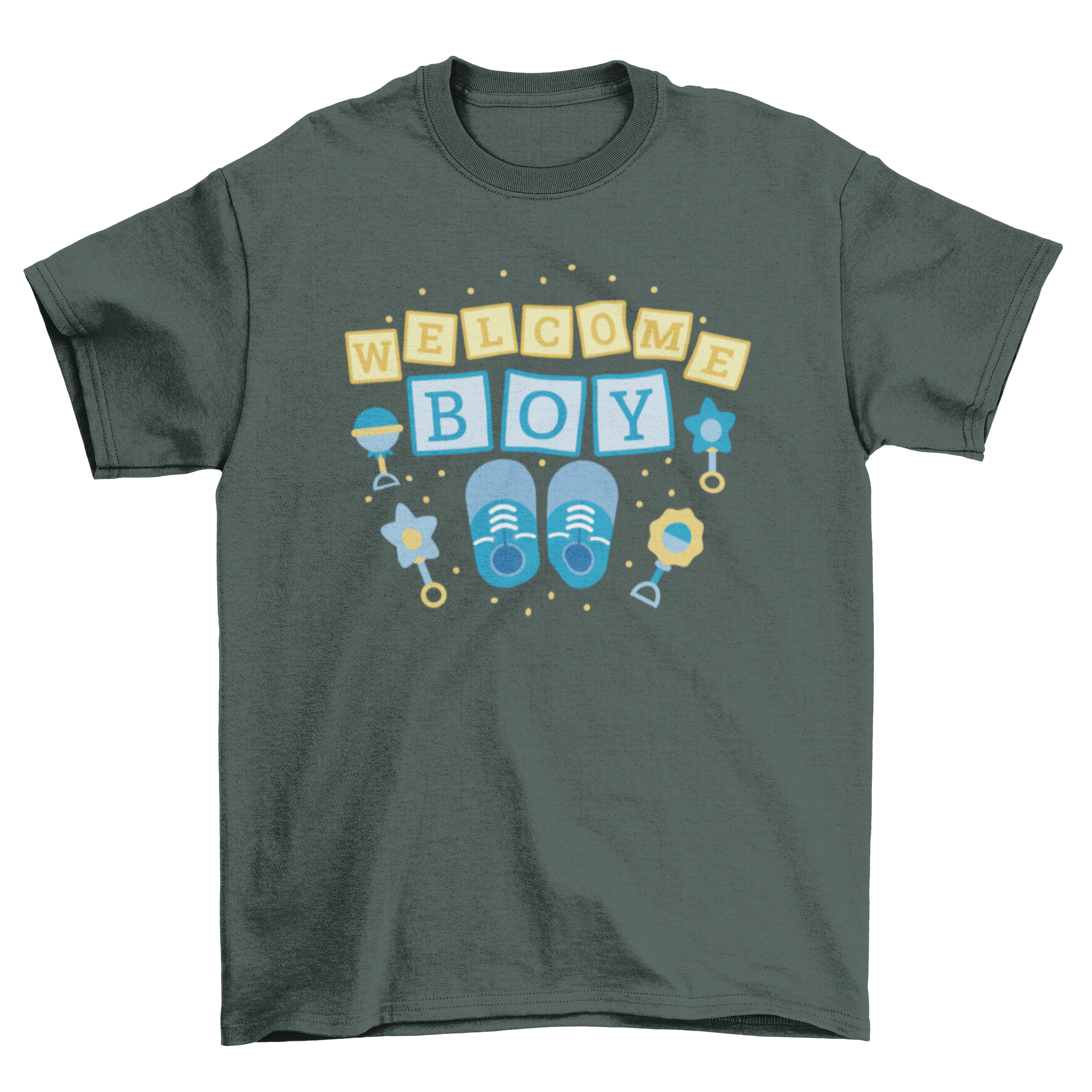 Baby boy toys and shoes t-shirt design