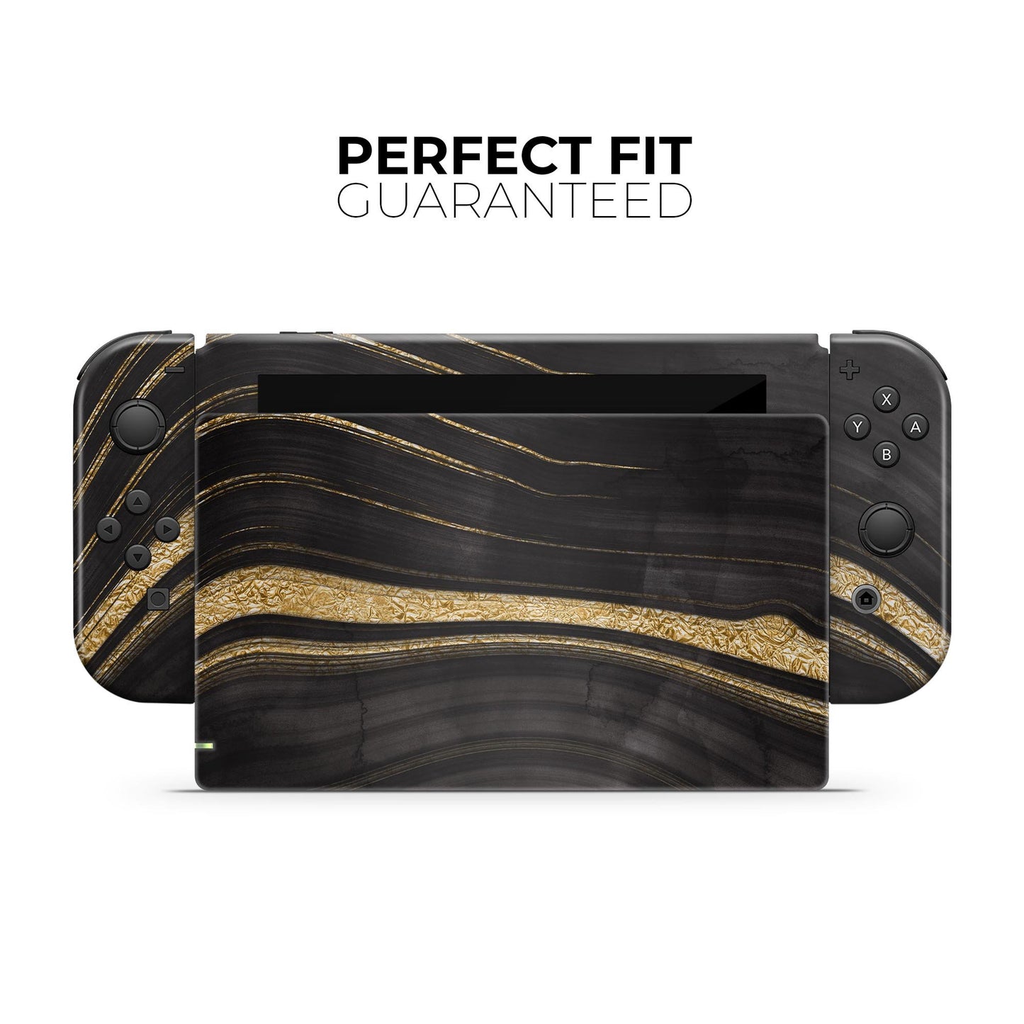 Vivid Agate Vein Slice Foiled V9 - Vinyl Skin Wrap for Nintendo Switch