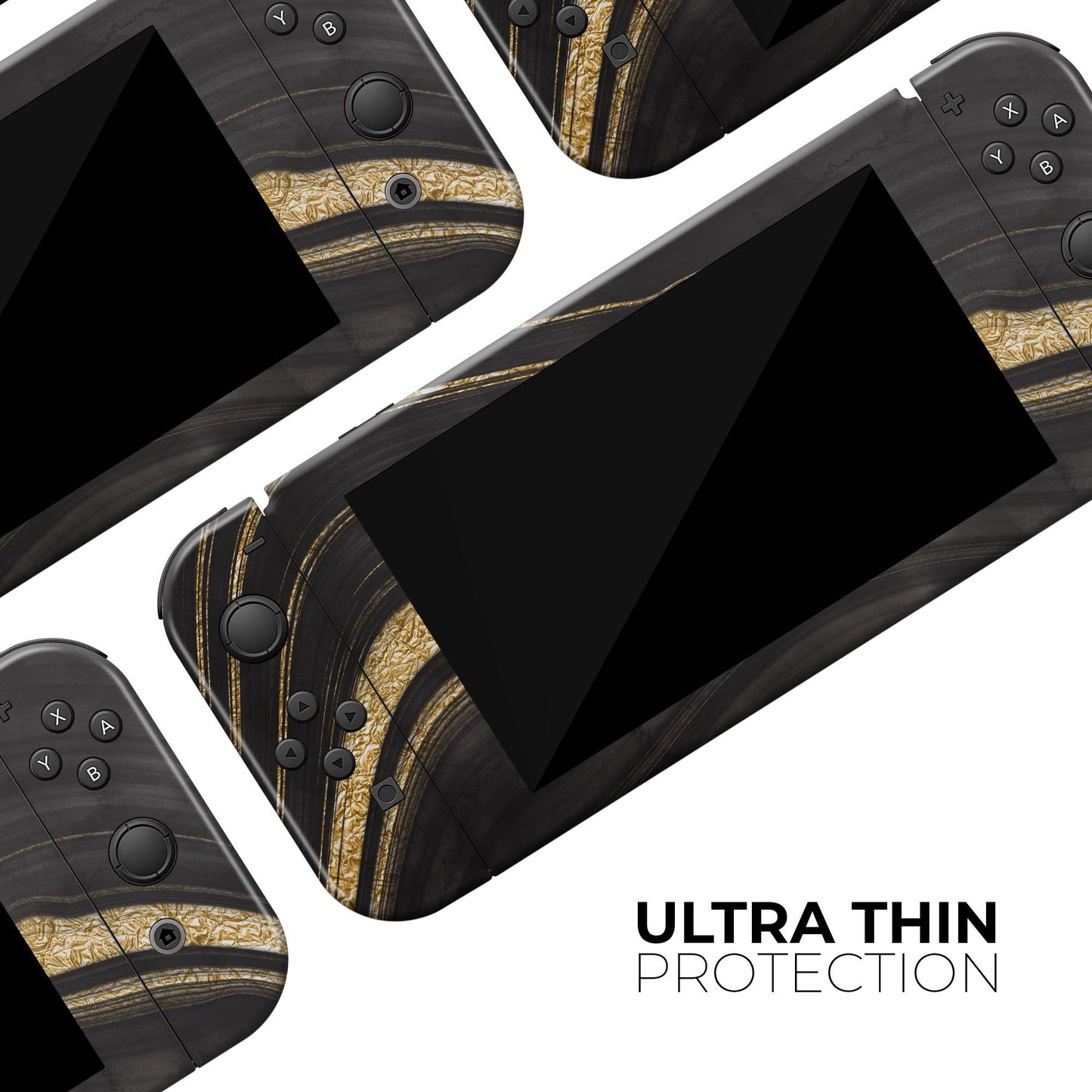 Vivid Agate Vein Slice Foiled V9 - Vinyl Skin Wrap for Nintendo Switch