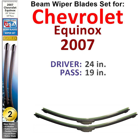 Beam Wiper Blades for 2007 Chevrolet Equinox (Set of 2)