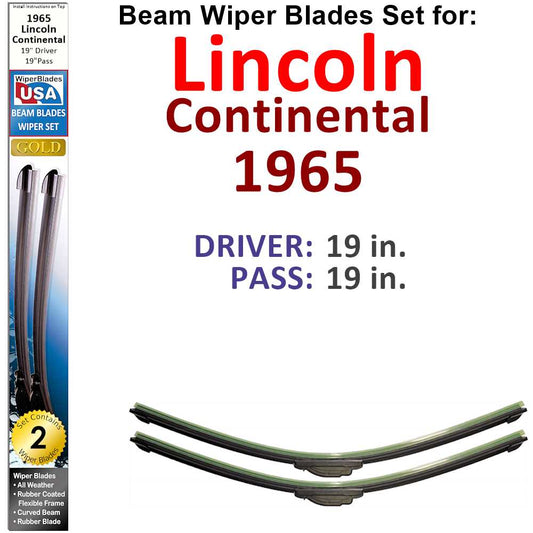 Beam Wiper Blades for 1965 Lincoln Continental (Set of 2)