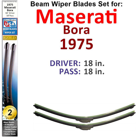Beam Wiper Blades for 1975 Maserati Bora (Set of 2)