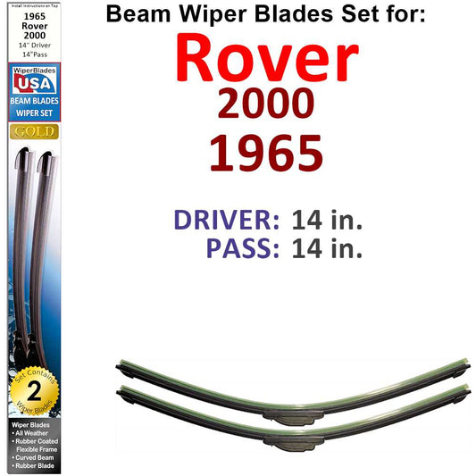 Beam Wiper Blades for 1965 Rover 2000 (Set of 2)