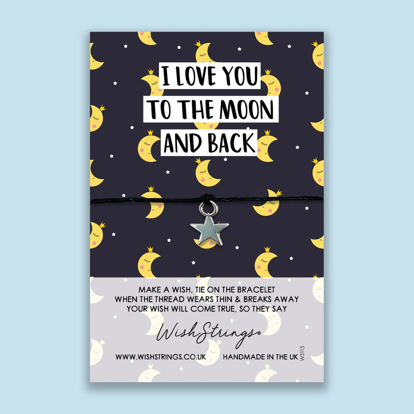 WishStrings ‘I Love You to the Moon and Back’ Wish Bracelet | Romantic