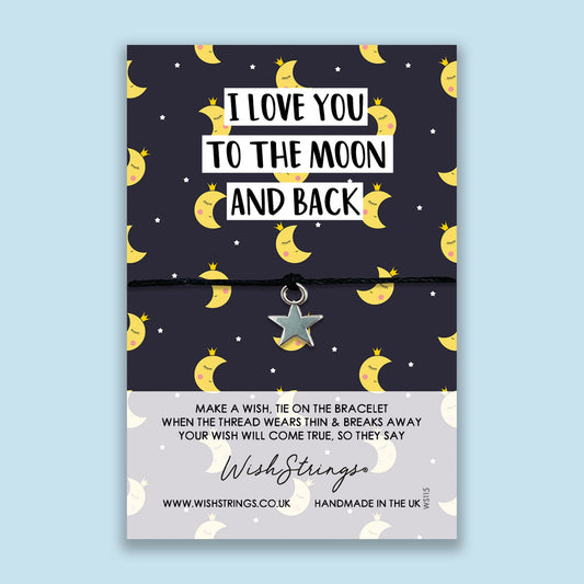 WishStrings ‘I Love You to the Moon and Back’ Wish Bracelet | Romantic