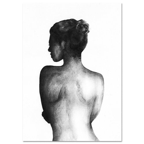 Watercolor Sexy Girl Canvas Art Poster Prints