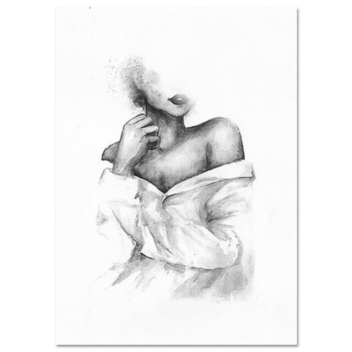 Watercolor Sexy Girl Canvas Art Poster Prints