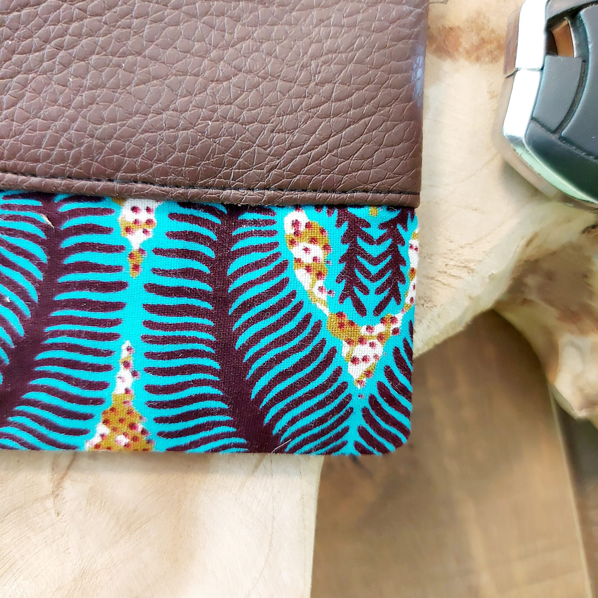 African Print Zipper Pouch | Make-up Bag | Pencil Case | Vegan Leather