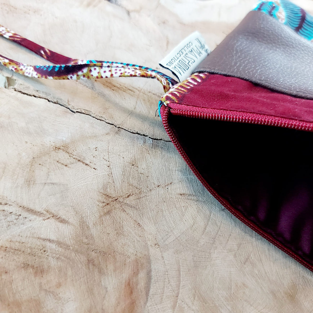 African Print Zipper Pouch | Make-up Bag | Pencil Case | Vegan Leather