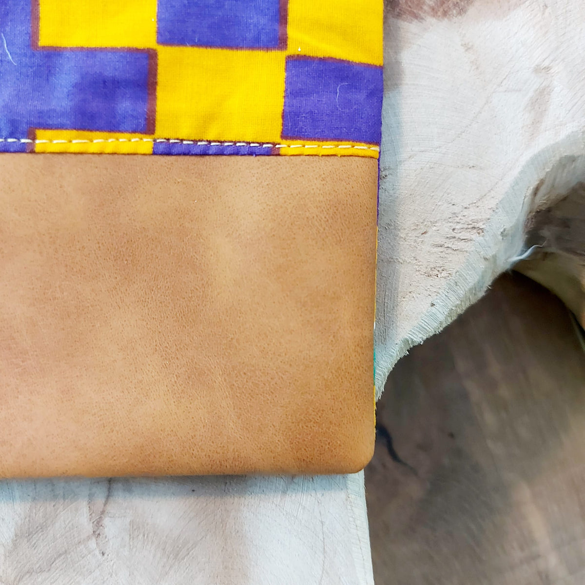 African Print Zipper Pouch | Make-up Bag | Pencil Case | Vegan Leather