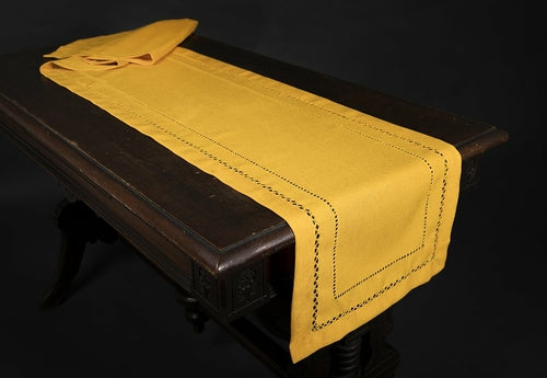 Xia Home Fashions Double Hemstitch Table Runner 14x72 Inch Red