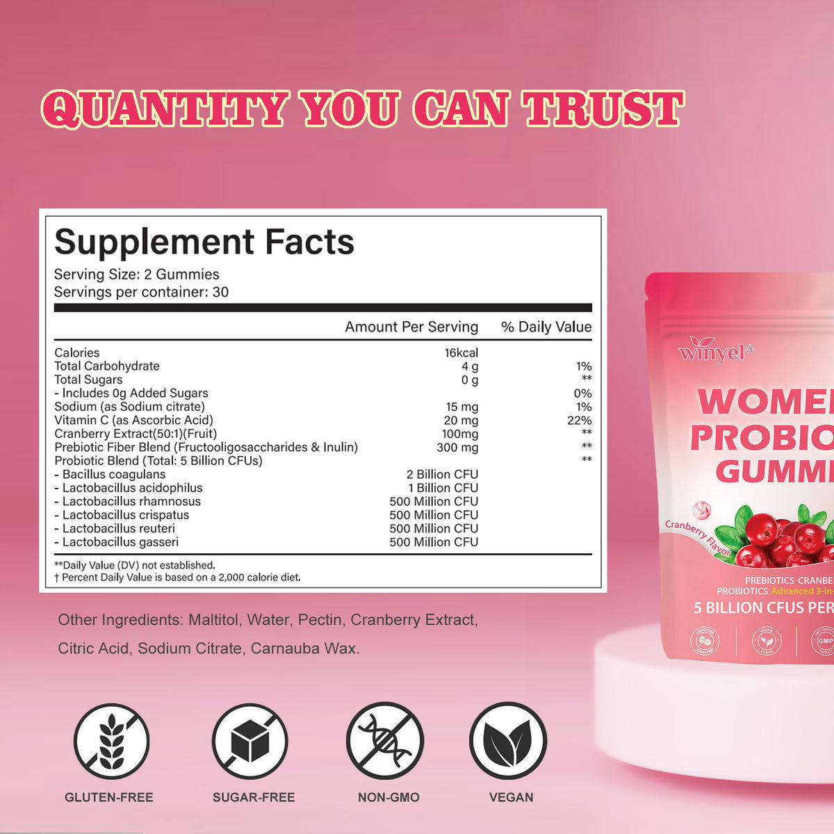 Cranberry Probiotic Gummies