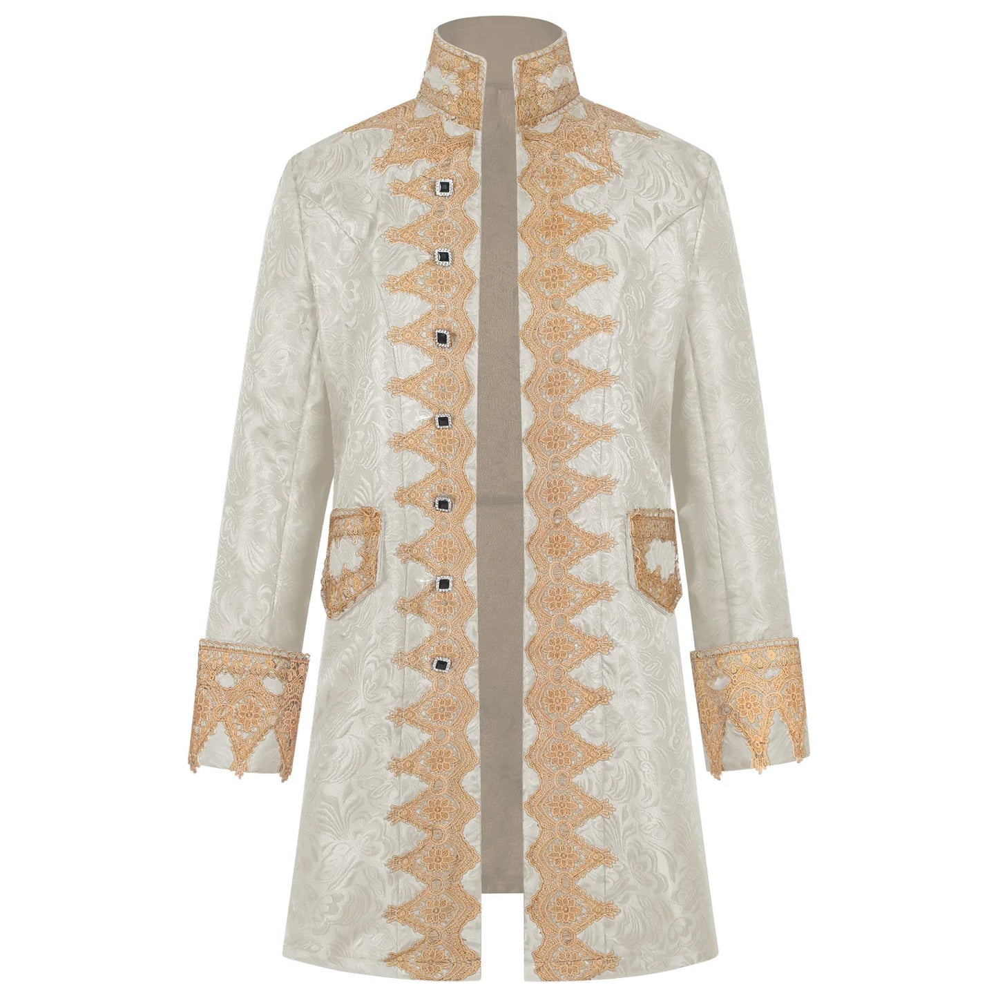 Long Sleeve Retro Men's Uniform Costumes Coat Middle Ages Prince Punk Steampunk Jacket Steampunk Retro Halloween Cosplay