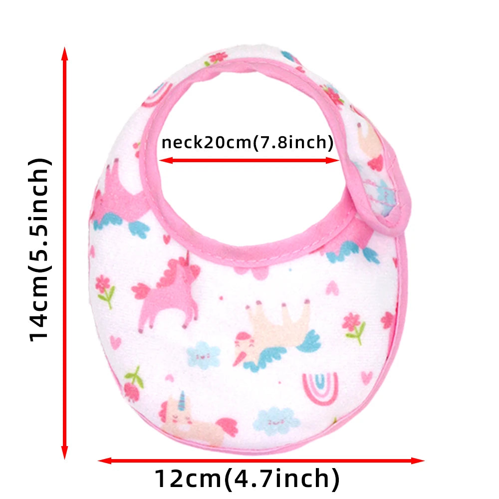 14-18 Inch Newborn Baby Doll Underwear Set Baby Doll Diapers and Bibs Underpants Doll Clothes Accessories
