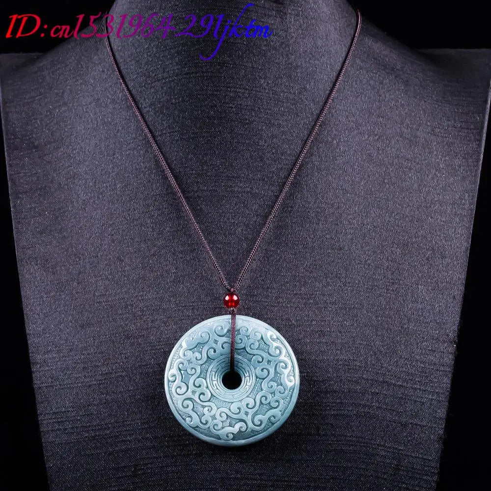 Natural Burmese Jadeite Flower Pendant Necklace Vintage Designer Jewelry Luxury Accessories Real Jade Gifts for Women