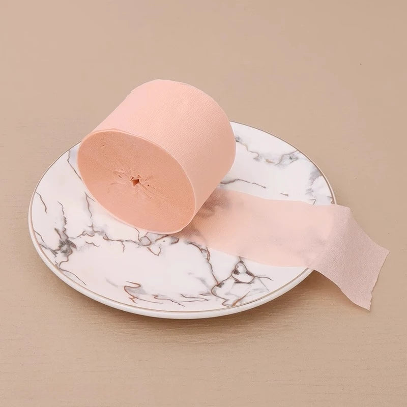 25m/Roll 4.5cm Crepe Paper Streamers Tissue Paper Roll For Flower Crafts Making Birthday Wedding Party Backdrop DIY Decoration