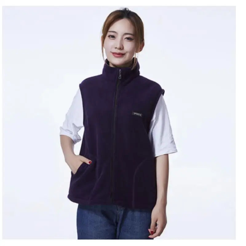 New Fleece Women Vests Autumn Korean Plus size Sleeveless Jackets Ladies Fashion Zipper Casual Waistcoat Female 442