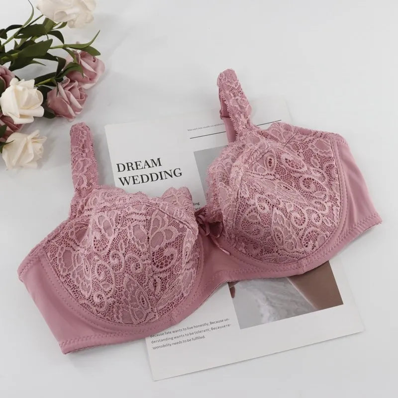 Beauwear Women Plus Size Ultra Thin Bras Embroidery Lingerie Female Unlined Floral Intimates 75F 75E 80E 85E 85DD 90DD 95E 100E
