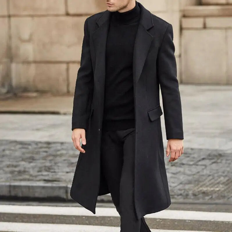 Winter Men Long Coat Casual Fashion Jackets Man Parkas Luxury Outerwear Overcoat Business Windbreaker Streetwear Male Clothes