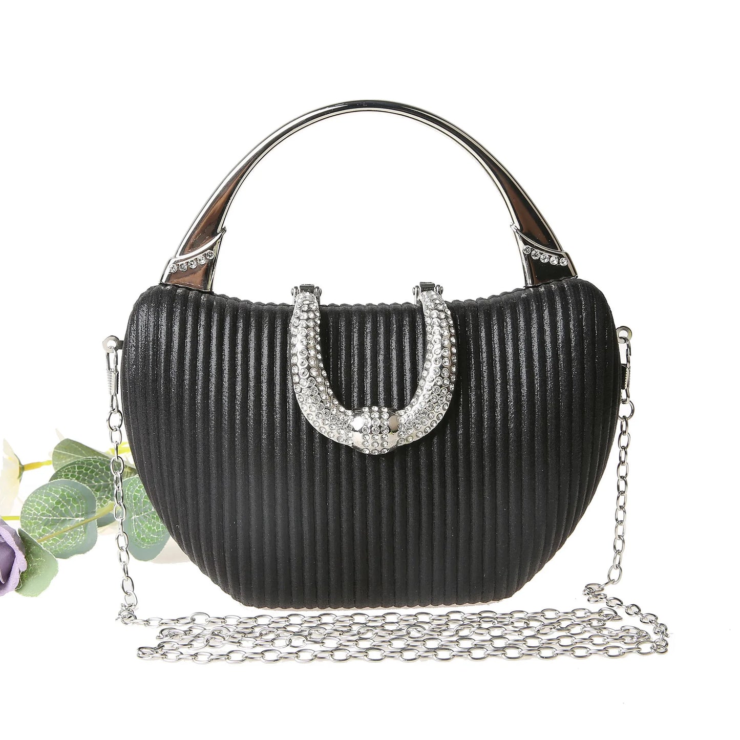 2024 New Vintage Evening Bag  Diamond Sequined Clutch Hand Bag Bride Bag Gold Wedding Purse Female Handbag