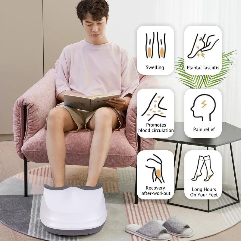 MARESE Electric Foot Massager Machine Kneading Shiatsu Air pressure Vibration Massage With Heating Therapy pain relief K827