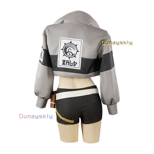 GACHIAKUTA Ryou Reaper Cosplay 코스프레 의상  Ryou Short Jacket Shorts Set s-3xl Women's Dresses Messy Red Hair Wig Role-playing Suits