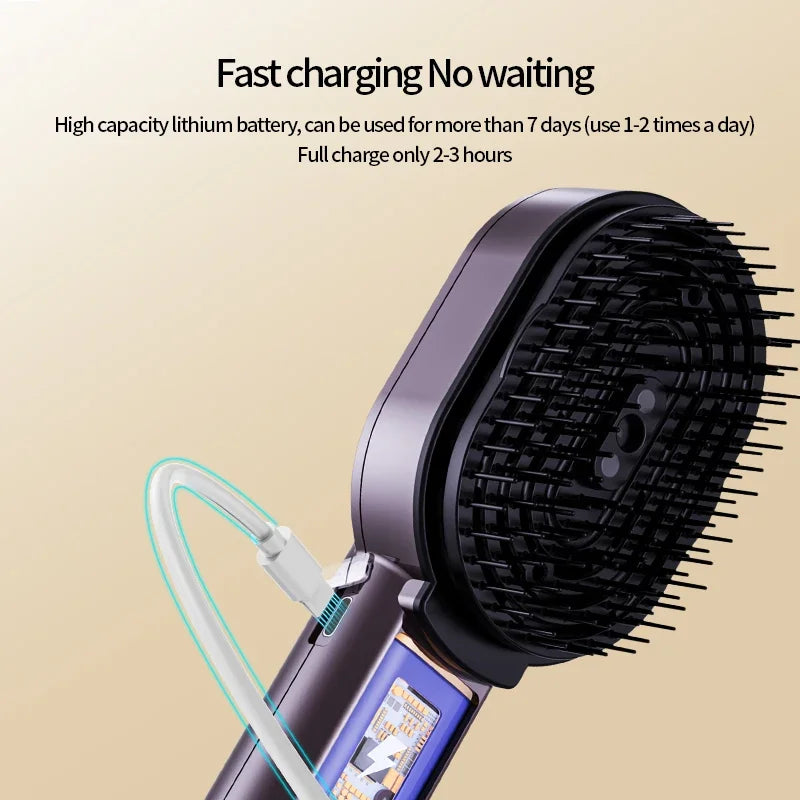 Electric Hair Brush Spray Essential Oil Massage Comb For Head Hair Follicle Repairing Hair Care