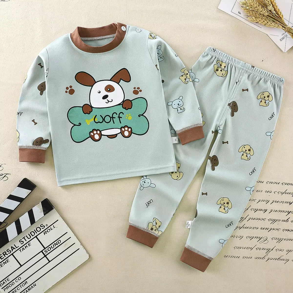 Children Underwear Set Boys Cotton Pajamas Girls Baby Autumn Clothes Long Sleepwear Cotton Kids Home Clothes Children's Clothing