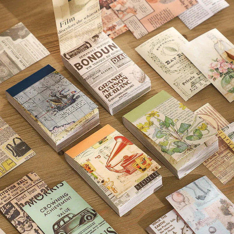 50 pcs/lot Vintage Stickers book Creativity Decorative collage Scrapbooking material  hand made DIY Scrapbooking accessories