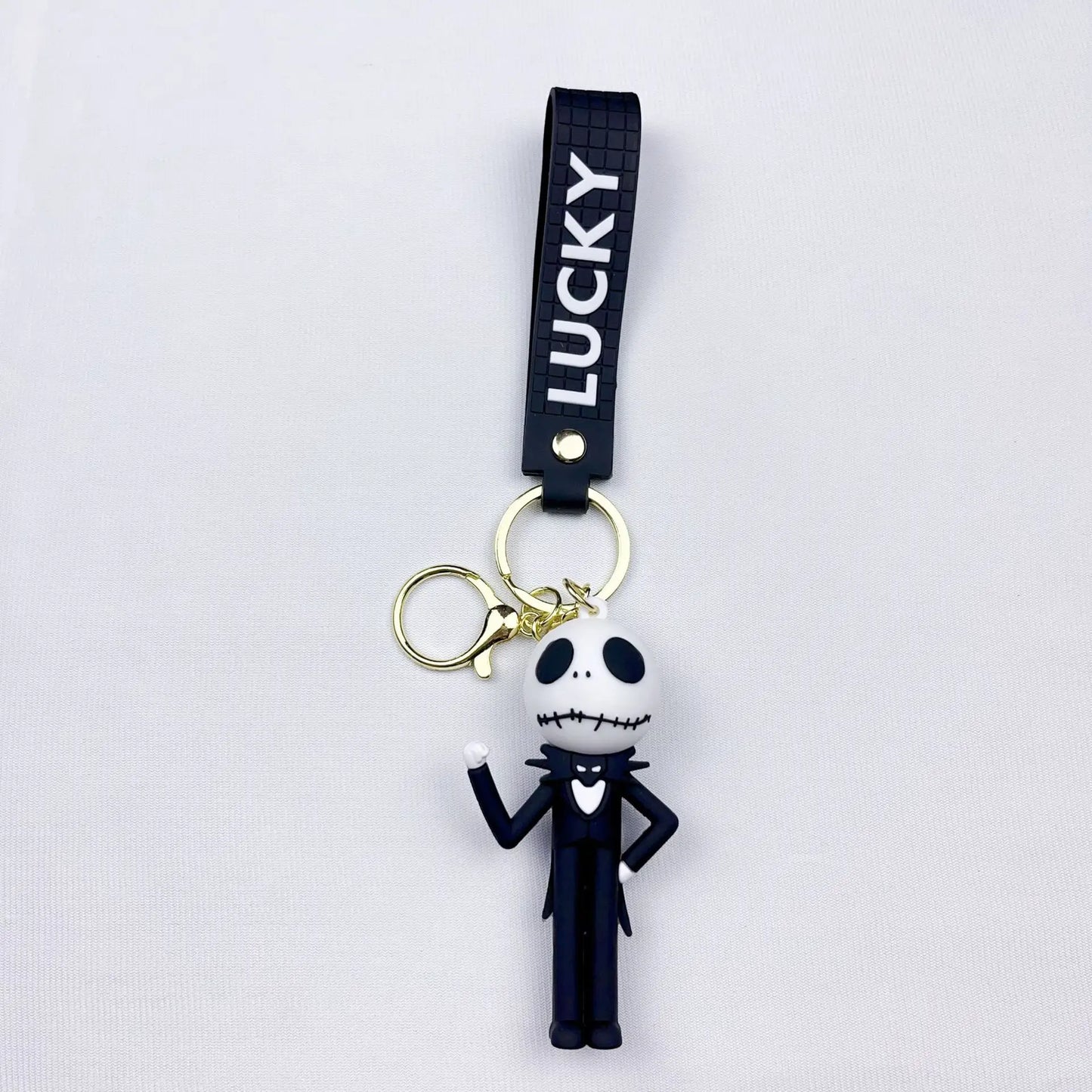 Disney Keychain Movie Nightmare Before Christmas Gifts Sally Jack Cartoon Silicone Pendant Decoration Accessories Gift Keyrings
