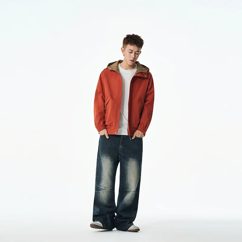 Men's Waterproof Jacket New Workwear Jacket Autumn Thin Long Sleeve Baseball Uniform Cycling Jacket Slim Fit Luxury Clothes