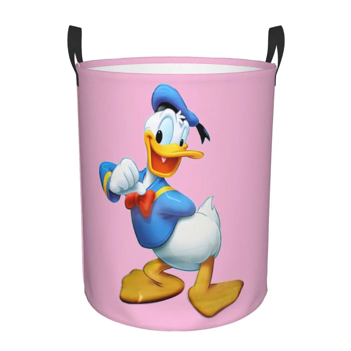 Custom Donald Duck Cartoon Laundry Basket Foldable Large Clothes Storage Bin Baby HamperCustom
