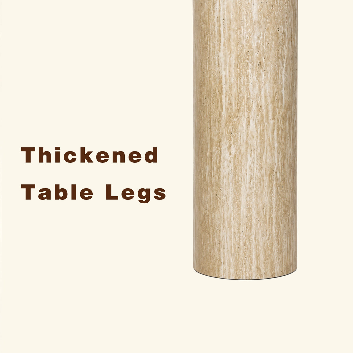 Curved Console Table with U-Shaped Legs and a Natural Wood-Grain