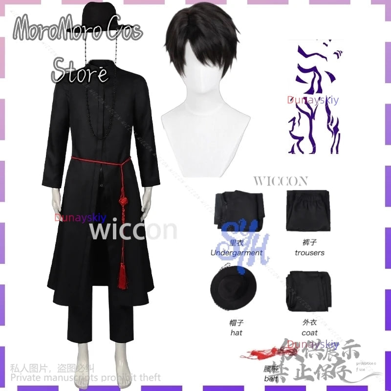 Jinu Boy Group Sajaboys Cosplay Anime Movie Kpop Demon Handsome Uniform Vampire Goth Punk Long Coat Korea Idol Halloween Suit