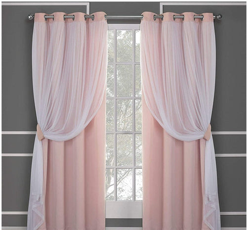 Velura™ – Double Layer Lace-Trim Blackout Curtain