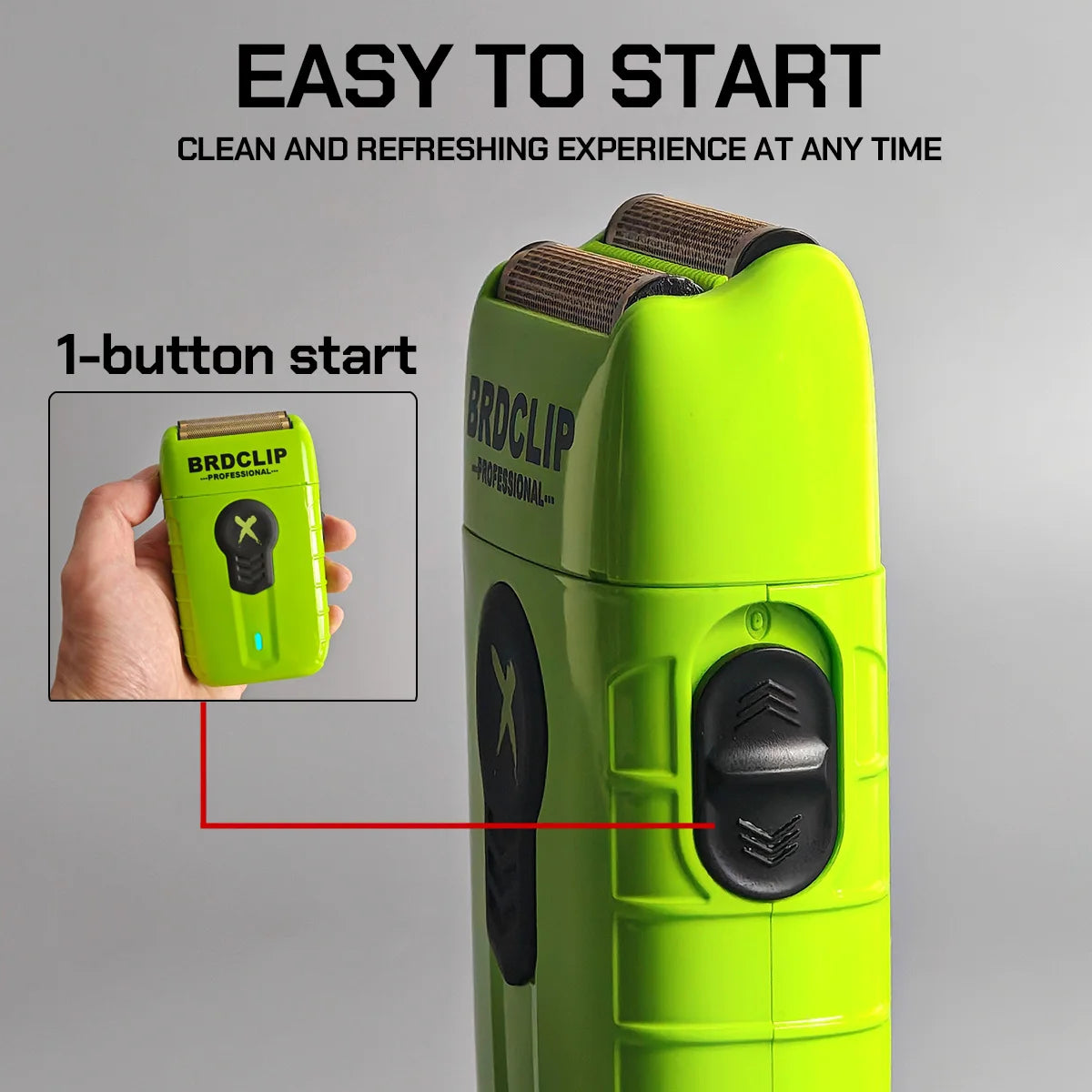 Professional Barber Set BRDCLIP FA1T 2PCS SET Green 7700RPM 8200RPM High Power Speeding Hair Trimmer Machine with Charge FOR MEN